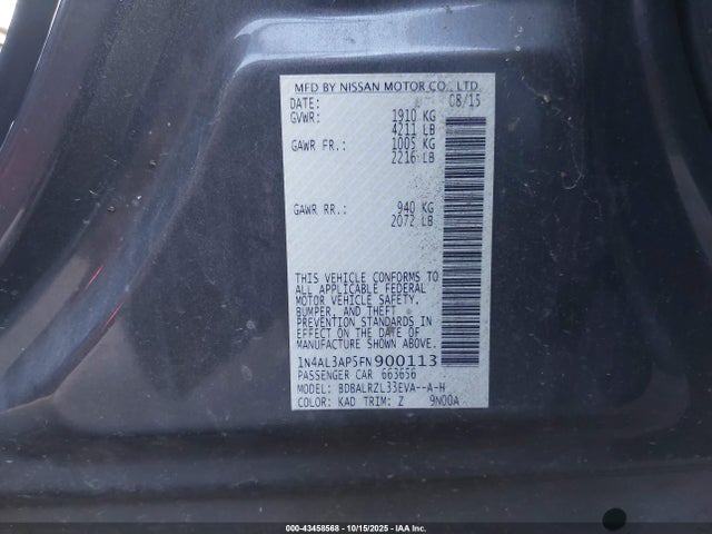 1N4AL3AP5FN900113 Nissan Altima