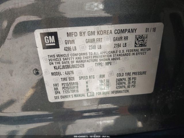 2018 BUICK ENCORE KL4CJBSB6JB622428 Photo 8