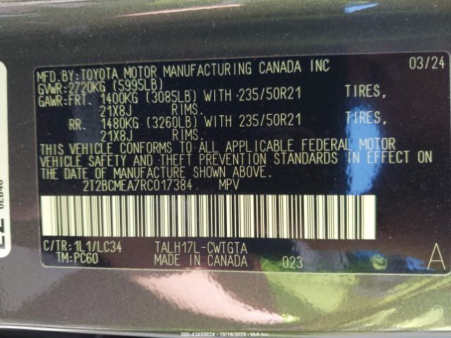 2024 LEXUS RX 500H 2T2BCMEA7RC017384 Photo 8