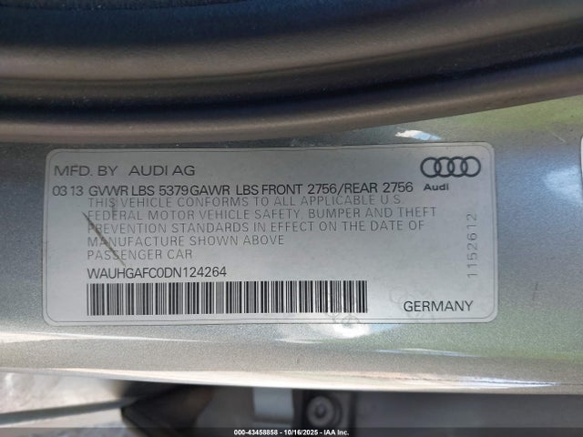 2013 AUDI A6 WAUHGAFC0DN124264 Photo 8