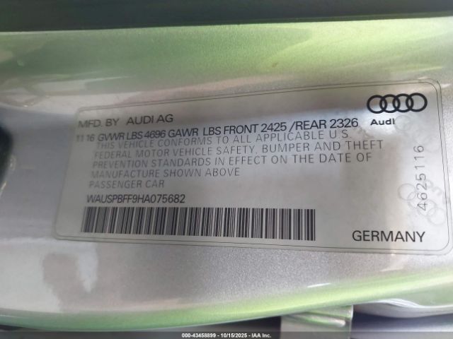 2017 AUDI A3 E-TRON WAUSPBFF9HA075682 Photo 8