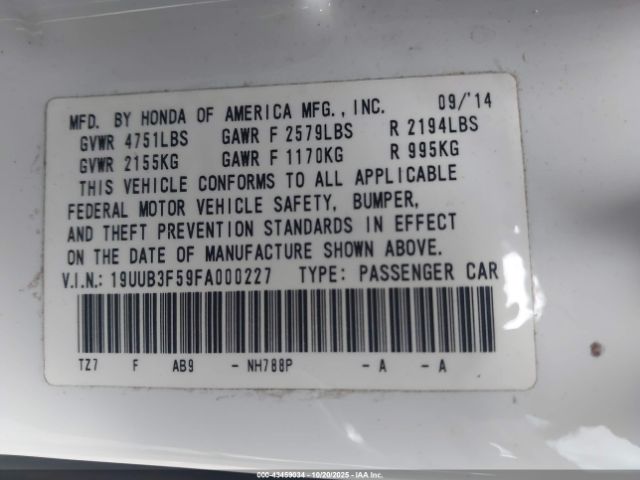 2015 ACURA TLX 19UUB3F59FA000227 Photo 8