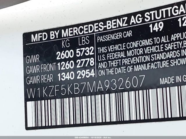 2021 MERCEDES-BENZ E 450 W1KZF5KB7MA932607 Photo 8