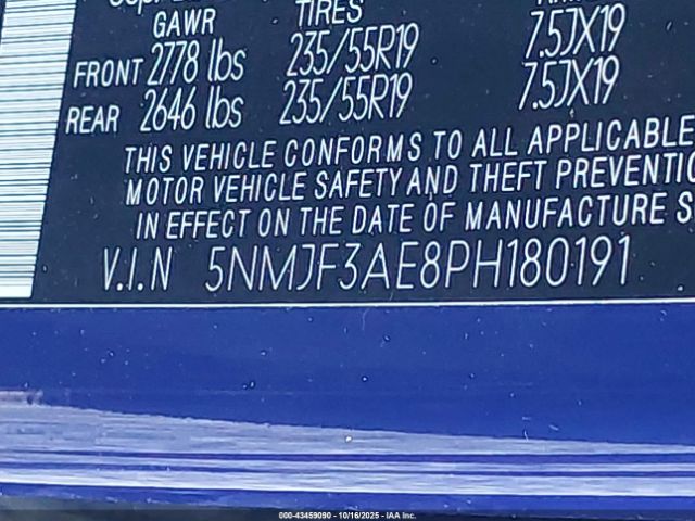 2023 HYUNDAI TUCSON 5NMJF3AE8PH180191 Photo 8