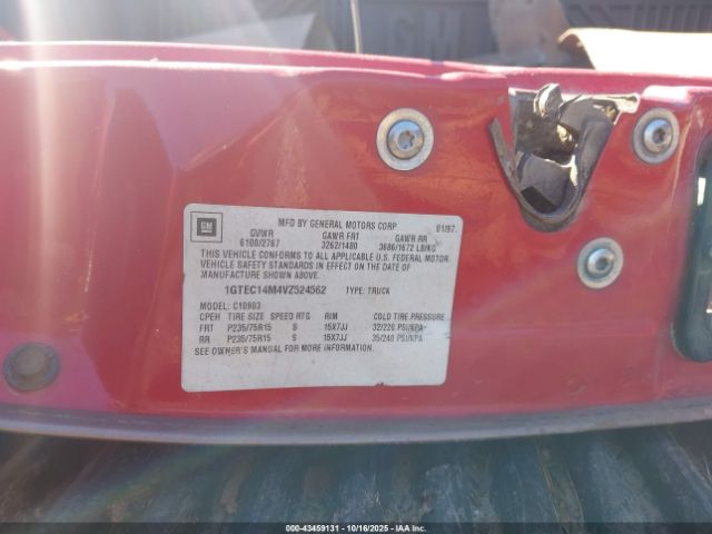 1997 GMC SIERRA 1500 1GTEC14M4VZ524562 Photo 8