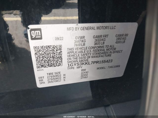 2023 CADILLAC ESCALADE ESV 1GYS3KKL7PR155423 Photo 8