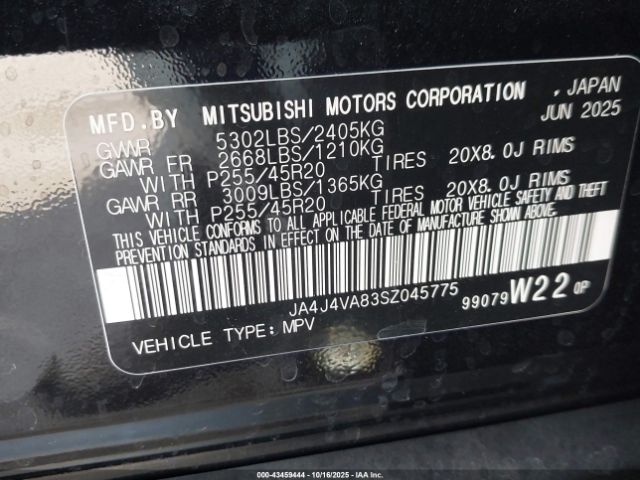 2025 MITSUBISHI OUTLANDER JA4J4VA83SZ045775 Photo 8