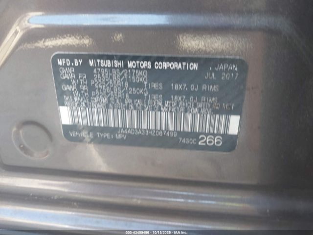 2017 MITSUBISHI OUTLANDER JA4AD3A33HZ067499 Photo 8