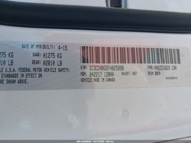 2015 DODGE CHARGER 2C3CDXBG5FH825898 Photo 8