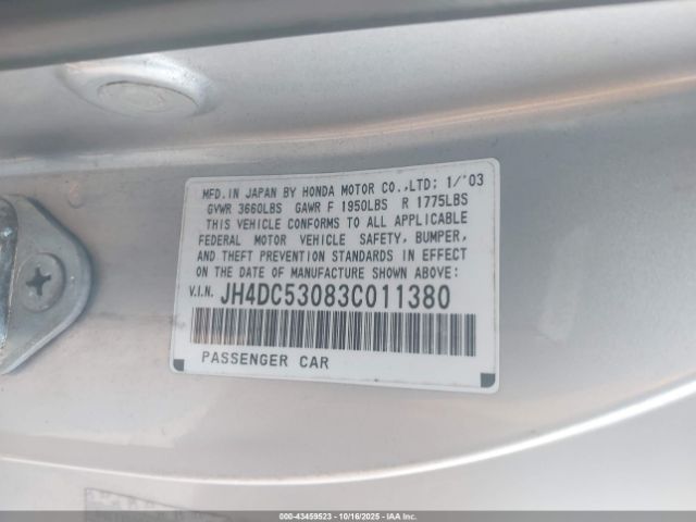 2003 ACURA RSX JH4DC53083C011380 Photo 8