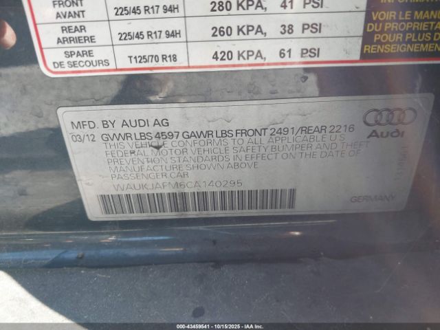 2012 AUDI A3 WAUKJAFM6CA140295 Photo 8