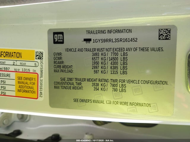 2025 CADILLAC ESCALADE ESV 1GYS9RRL3SR161452 Photo 8