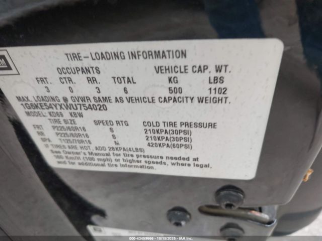 1998 CADILLAC DEVILLE 1G6KE54YXWU754020 Photo 8