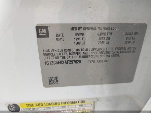 2010 CHEVROLET MALIBU 1G1ZC5E0XAF297628 Photo 8