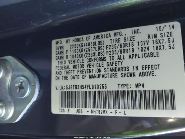 2015 ACURA RDX 5J8TB3H54FL010256 Photo 8