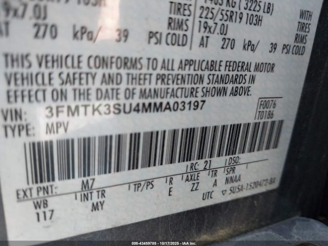 2021 FORD MUSTANG MACH-E 3FMTK3SU4MMA03197 Photo 8