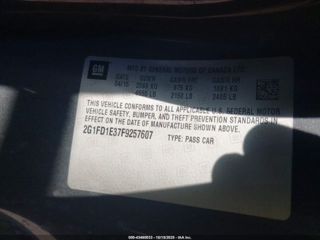 2015 CHEVROLET CAMARO 2G1FD1E37F9257607 Photo 8