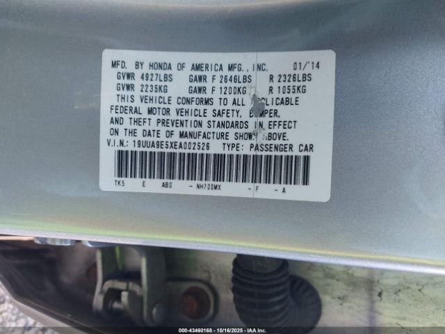 2014 ACURA TL 19UUA9E5XEA002526 Photo 8