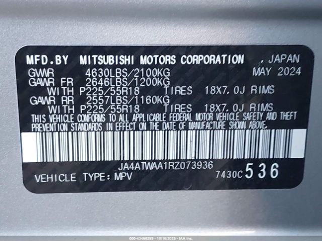 2024 MITSUBISHI ECLIPSE CROSS JA4ATWAA1RZ073936 Photo 8