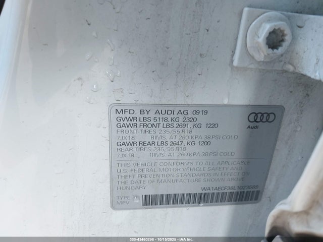 2020 AUDI Q3 WA1AECF38L1023589 Photo 8