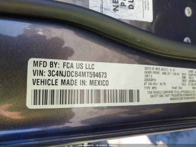 2021 JEEP COMPASS 3C4NJDCB4MT594673 Photo 8