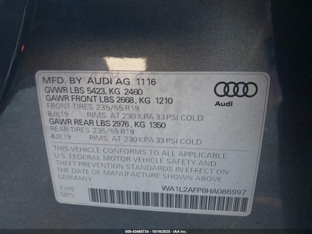 2017 AUDI Q5 WA1L2AFP8HA086997 Photo 8