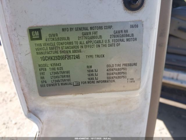 2006 CHEVROLET SILVERADO 2500HD 1GCHK23D96F267246 Photo 8