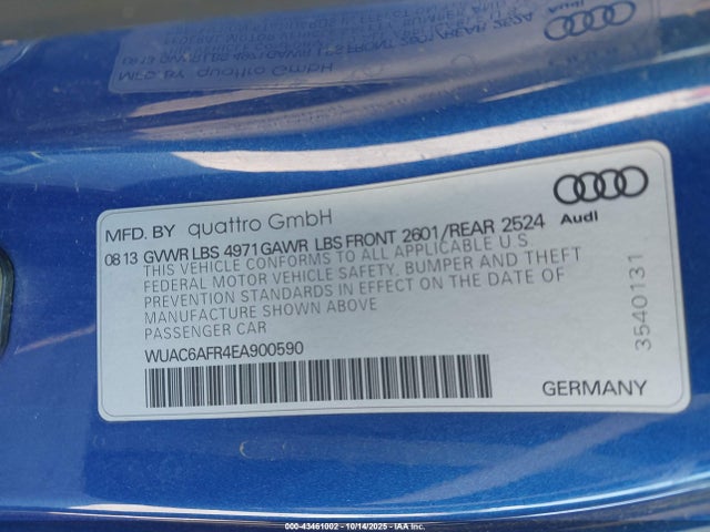 2014 AUDI RS 5 WUAC6AFR4EA900590 Photo 8