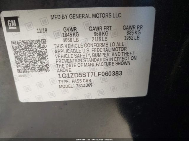 2020 CHEVROLET MALIBU 1G1ZD5ST7LF060383 Photo 8