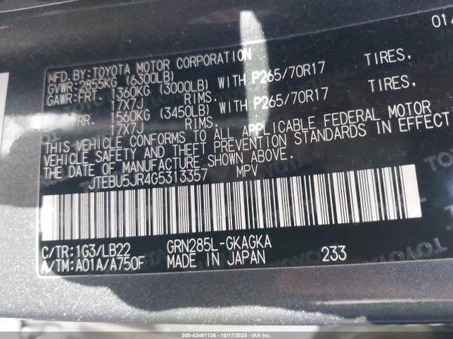 Toyota 4runner 2016 JTEBU5JR4G5313357 Image 22