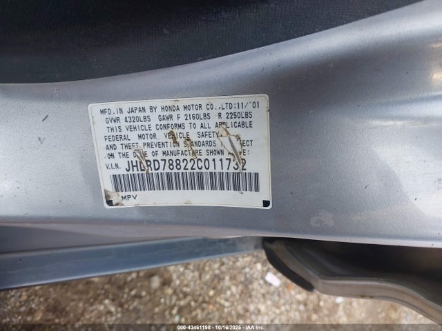 2002 HONDA CR-V JHLRD78822C011732 Photo 8