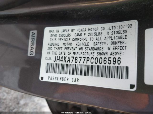 1993 ACURA LEGEND JH4KA7677PC006596 Photo 8