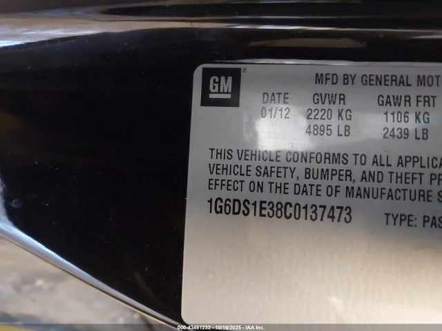 2012 CADILLAC CTS 1G6DS1E38C0137473 Photo 8