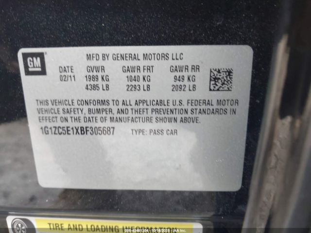 2011 CHEVROLET MALIBU 1G1ZC5E1XBF305687 Photo 8