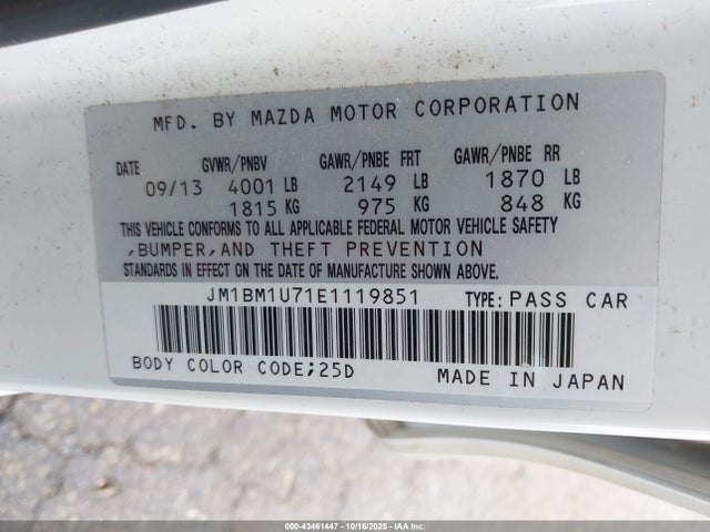 JM1BM1U71E1119851 Mazda pe