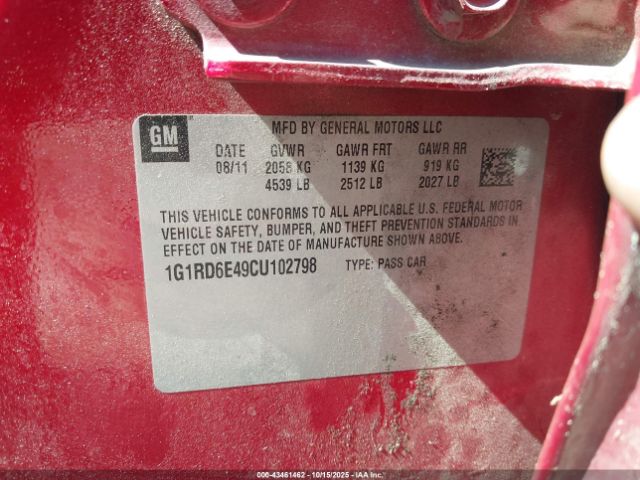 2012 CHEVROLET VOLT 1G1RD6E49CU102798 Photo 8