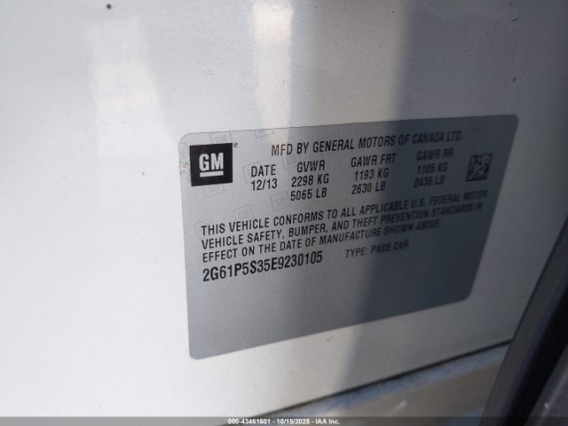 2014 CADILLAC XTS 2G61P5S35E9230105 Photo 8