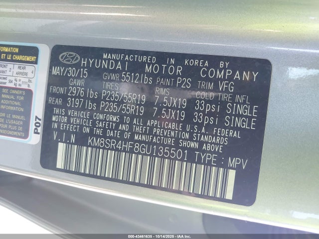 Hyundai gdi lambda ii 2016 KM8SR4HF8GU135501 Image 9