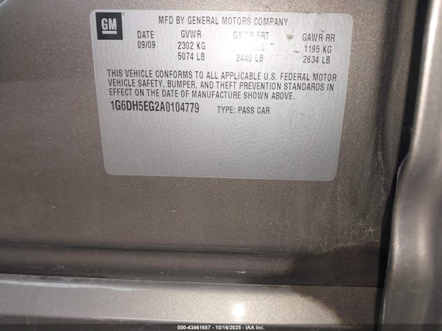 2010 CADILLAC CTS 1G6DH5EG2A0104779 Photo 8