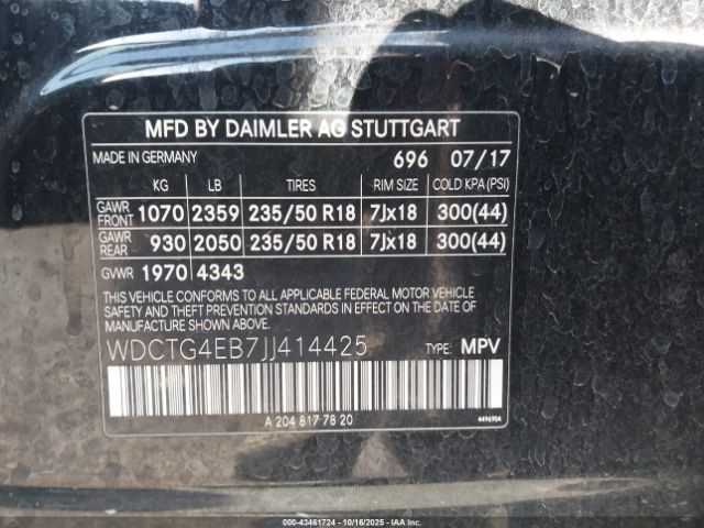 2018 MERCEDES-BENZ GLA 250 WDCTG4EB7JJ414425 Photo 8