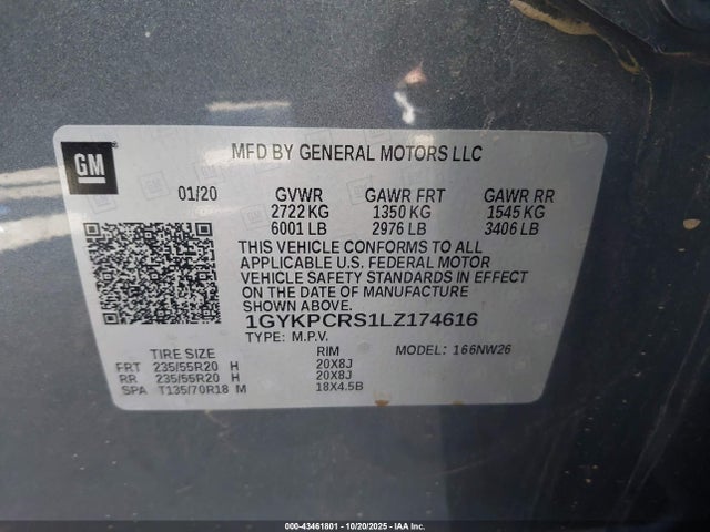 2020 CADILLAC XT6 1GYKPCRS1LZ174616 Photo 8