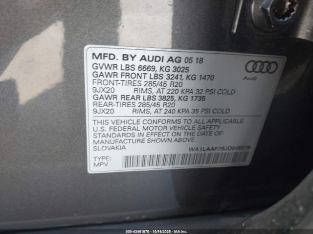 2018 AUDI Q7 WA1LAAF79JD045575 Photo 8