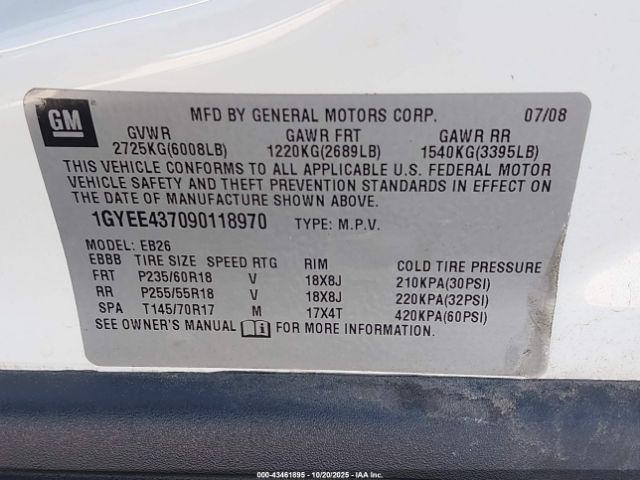 2009 CADILLAC SRX 1GYEE437090118970 Photo 8