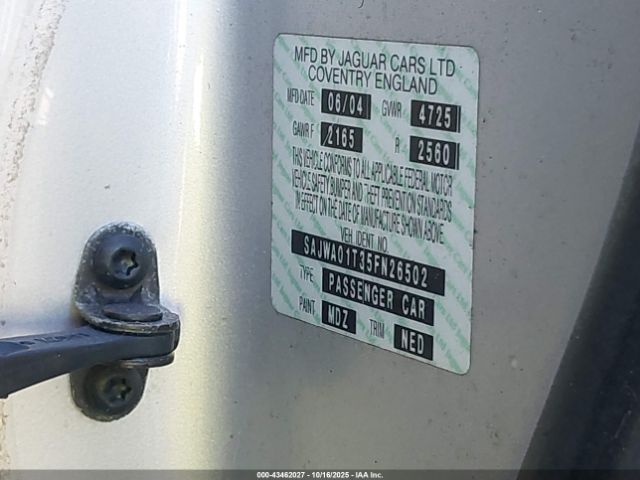 2005 JAGUAR S-TYPE SAJWA01T35FN26502 Photo 8
