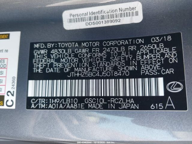 2018 LEXUS RC 350 JTHHZ5BC4J5018470 Photo 8