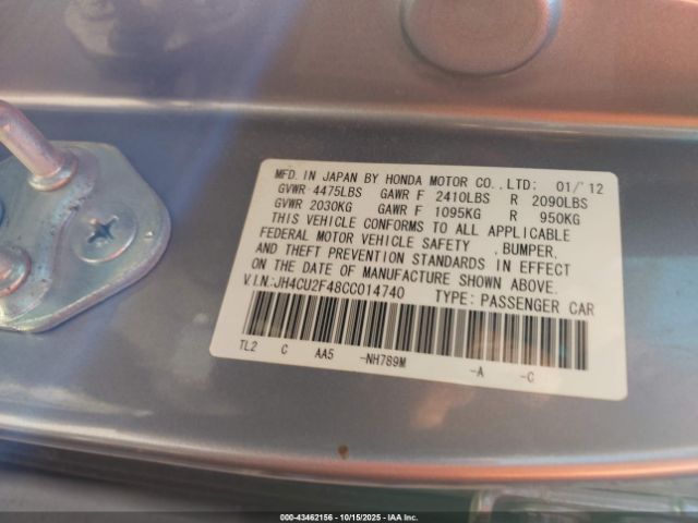 2012 ACURA TSX JH4CU2F48CC014740 Photo 8