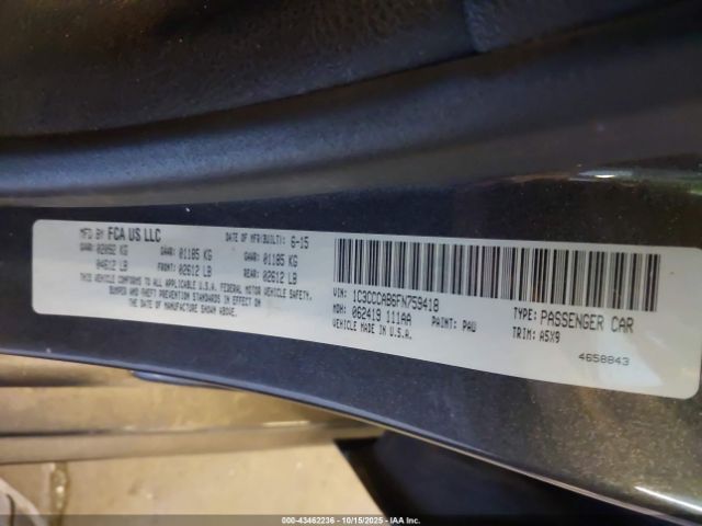 2015 CHRYSLER 200 1C3CCCAB6FN759418 Photo 8