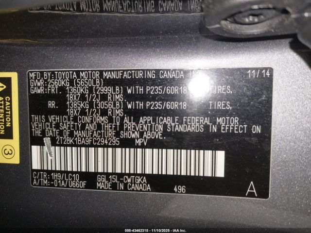 2015 LEXUS RX 350 2T2BK1BA9FC294295 Photo 8