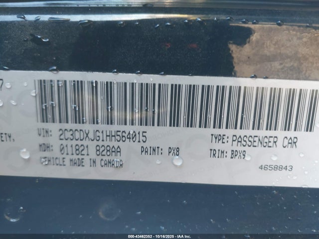 2C3CDXJG1HH564015 Dodge Charger Sxt Awd