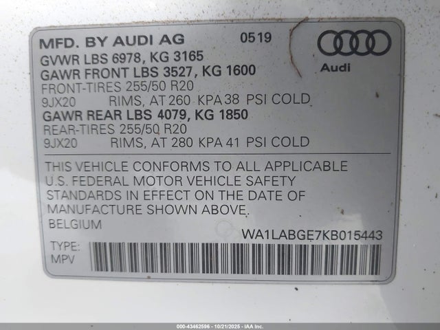 2019 AUDI E-TRON WA1LABGE7KB015443 Photo 8